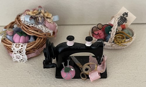 Dolls house vintage sewing - house,
