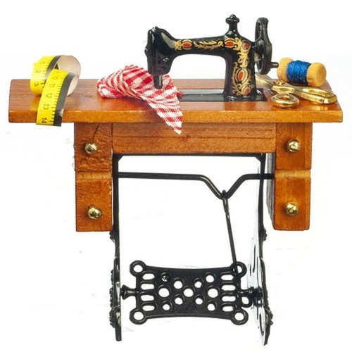 Dolls house treadle sewing - house,