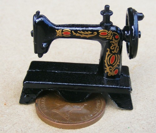 Dolls house black - dolls, table