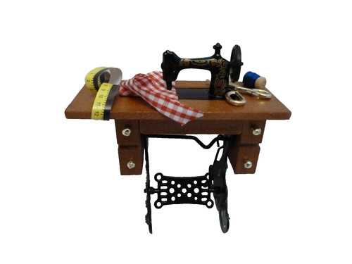 Dolls house sewing machine - house,