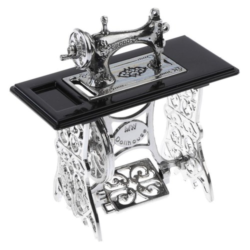 Dollhouse retro black sewing - black,