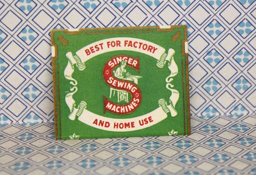 Dolls house small metal sign - dolls, (small